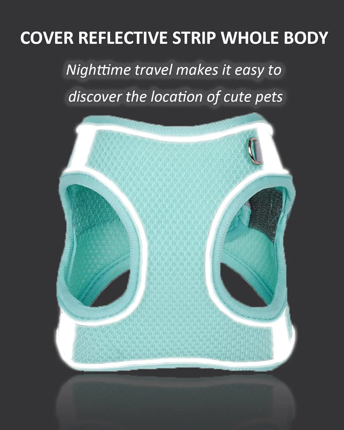 SOLMOONY Dog Harness for Small Medium Large Dogs No Pull, Puppy and Leash Set, Dogs, Step in Harness, mesh Harness. (Pink, XS)