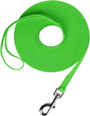 Waterproof Long Leash Durable Dog Recall Training Lead Great for Outdoor Hiking, Training, Yard, Beach and Swimming (Green, 10ft)