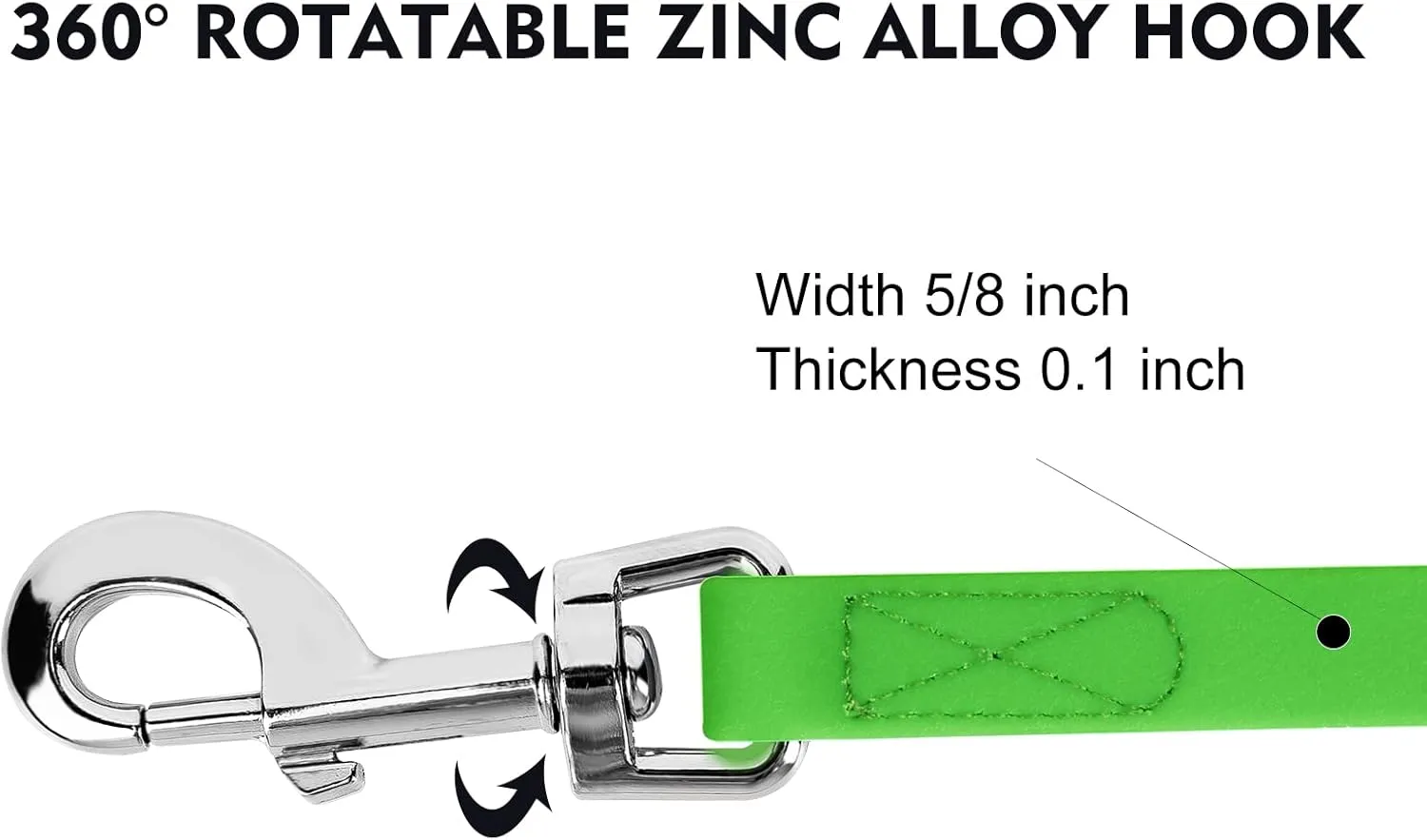 Waterproof Long Leash Durable Dog Recall Training Lead Great for Outdoor Hiking, Training, Yard, Beach and Swimming (Green, 10ft)