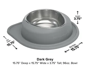 WeatherTech Single Low Pet Feeding System - 96 oz Stainless Steel Bowl